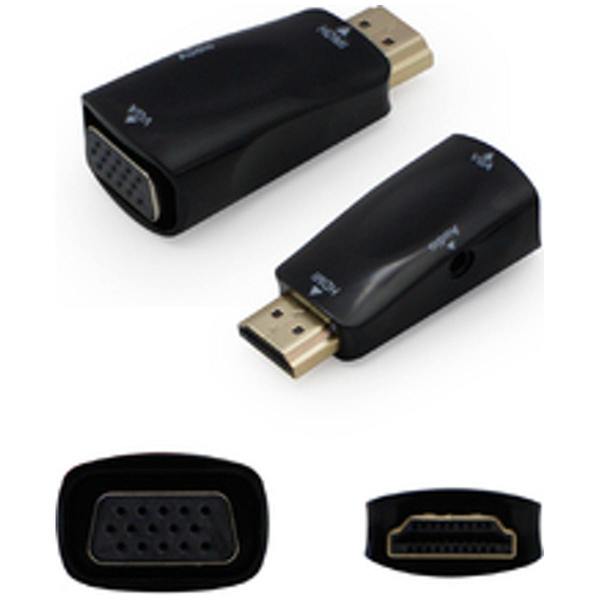 Add-On Addon 5 Pack Of Hdmi Male To Vga Female Black Active Adapter HDMI2VGAADPT-5PK